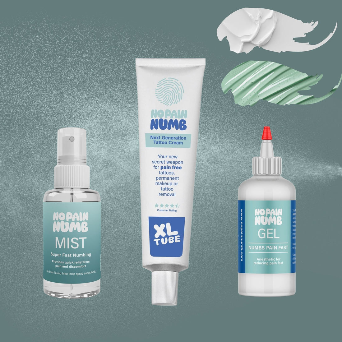 NoPainNumb Cream + Gel + Spray Trio